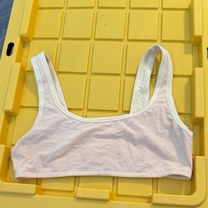 Womens Cream/Light Yellow Sports Bra